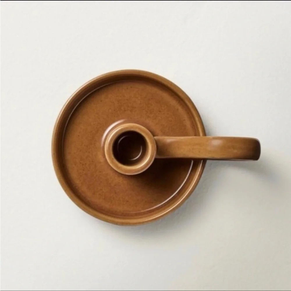 Set 2 | Glazed Ceramic Candle Holders Pumpkin - Hearth & Hand™ with Magnolia
